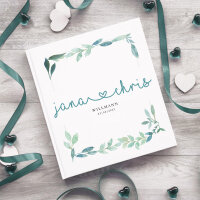 Gästebuch Hochzeit zum Ausfüllen "Blue Greenery"