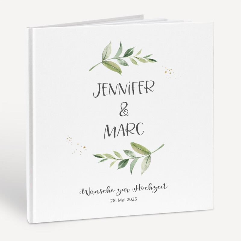 Gästebuch Hochzeit personalisiert Green Magic