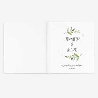 Gästebuch Hochzeit personalisiert "Green Magic"