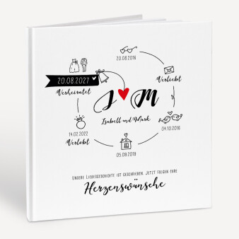 Gästebuch Hochzeit personalisiert "Liebesgeschichte"