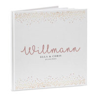 Gästebuch Hochzeit personalisiert "Roségold Sparkles"