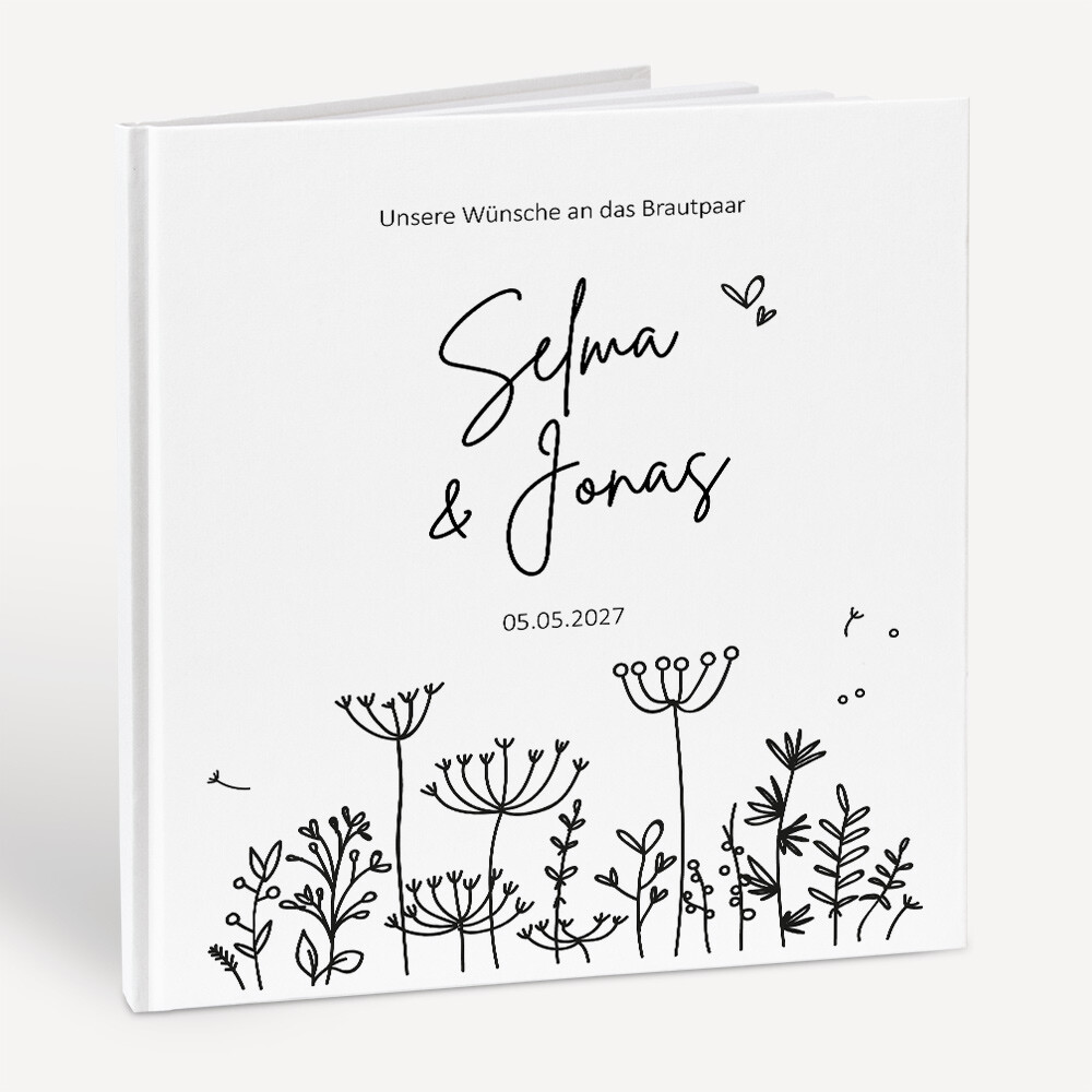 Gästebuch Hochzeit personalisiert Sommerwiese