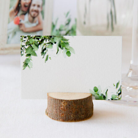 Tischkarte Hochzeit Greenery Muster / ohne Namen