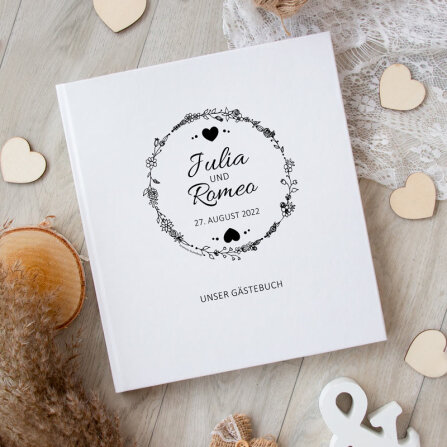 Gästebuch Hochzeit zum Ausfüllen "Vintage Natural"