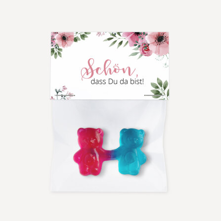 Gastgeschenk Geschenktüte transparent mit Etikett...