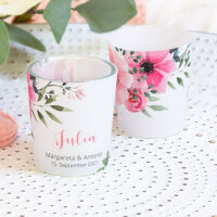 Tischkarte Windlicht "Bohemian Summer" inkl. Glas inkl. Personalisierung