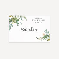 Tischkarte Hochzeit "Green Magic" inkl. Textdruck