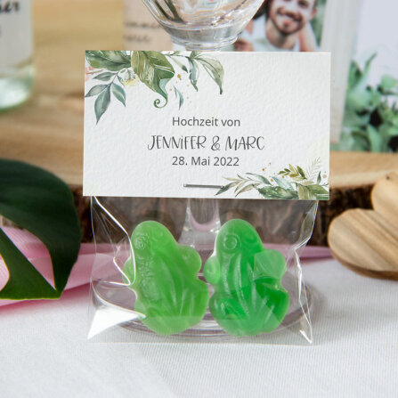 Gastgeschenk Tüte transparent mit Etikett...