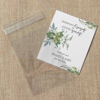Gastgeschenk Tüte transparent mit Etikett "Green Magic" online selbst gestalten