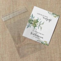 Gastgeschenk Tüte transparent mit Etikett "Green Magic" online selbst gestalten