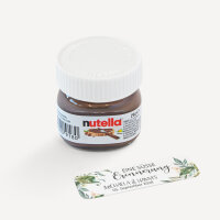 Gastgeschenk Mini Nutella Glas mit Aufkleber "Green Magic" online selbst gestalten