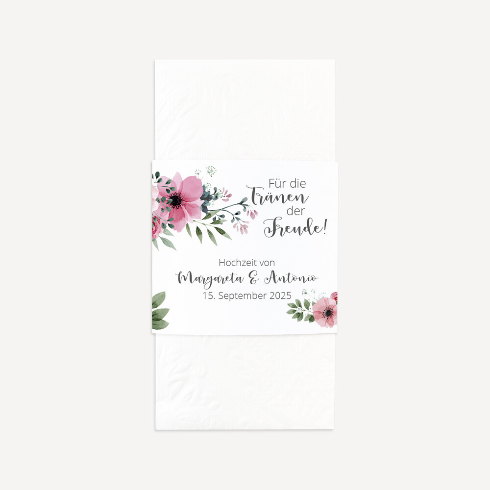 10 x Freudentränen-Taschentücher für Ihre Hochzeit INDIVIDUELL  mit Foto & Text 