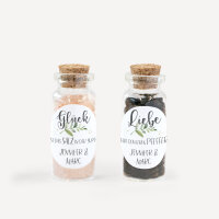 Gastgeschenk Mini Glasröhrchen mit Aufkleber Salz & Pfeffer "Green Magic" 2er Set online selbst gestalten
