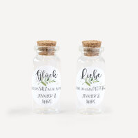 Gastgeschenk Mini Glasröhrchen mit Aufkleber Salz & Pfeffer "Green Magic" 2er Set online selbst gestalten