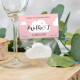 Gastgeschenk Geschenktüte transparent mit Etikett "Im 7. Himmel" rosa inkl. Personalisierung