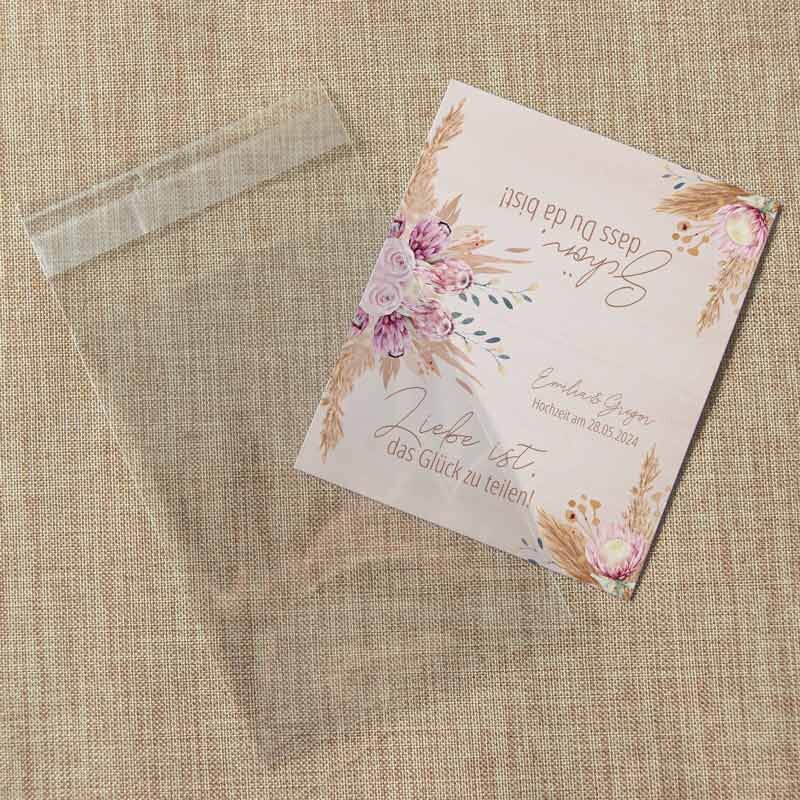 100x Transparente Zellophantüten Mit Bändern – 15,2 X 25,4 Cm, Lebensmittelecht, Für Gastgeschenke