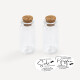Gastgeschenk Mini Glasröhrchen mit Aufkleber Salz & Pfeffer "Kalligrafie" 2er Set