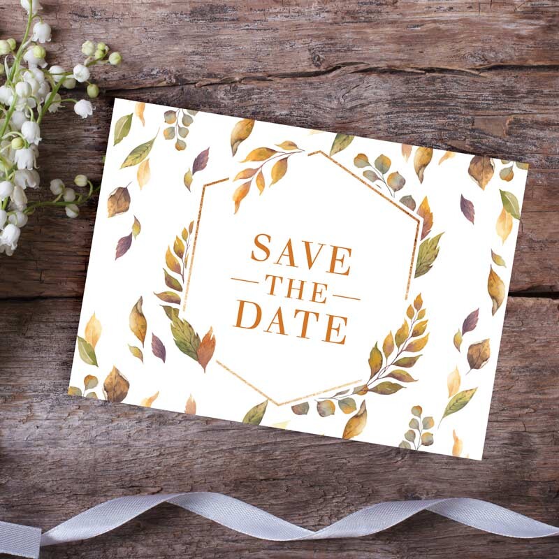 Save the Date Karte Hochzeit Herbst