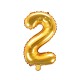 Folienballon Zahl "2" gold 35 cm