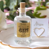 Gastgeschenk Fläschchen mit Aufkleber "GIN los"