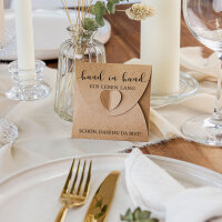 Gastgeschenk Anzuchtset Herz "Hand in Hand Kalligrafie"