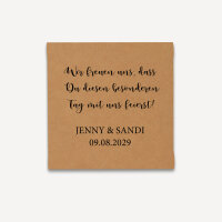 Gastgeschenk Anzuchtset Herz "Hand in Hand Kalligrafie" online selbst gestalten