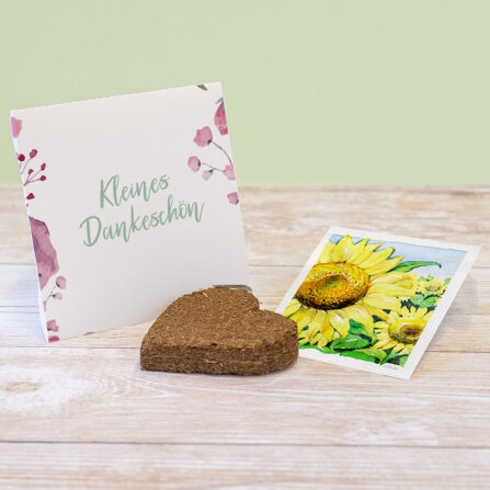 Gastgeschenk Anzuchtset Herz "Blumen Aquarell"...
