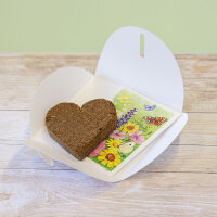 Gastgeschenk Anzuchtset Herz "Pure Freude" mint Blumenwiese Herzlicher Dank