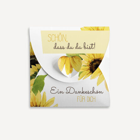 Gastgeschenk Anzuchtset Herz "Sonnenblume"