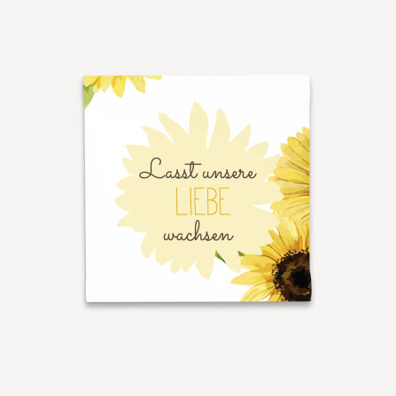 Gastgeschenk Anzuchtset Herz "Sonnenblume"