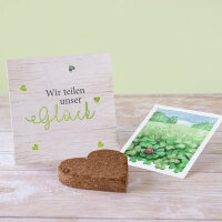 Gastgeschenk Anzuchtset Herz "Glücksklee" Danke, dass Du da bist!