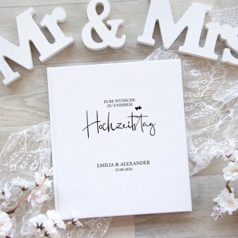 Gästebuch Hochzeit personalisiert Kalligrafie