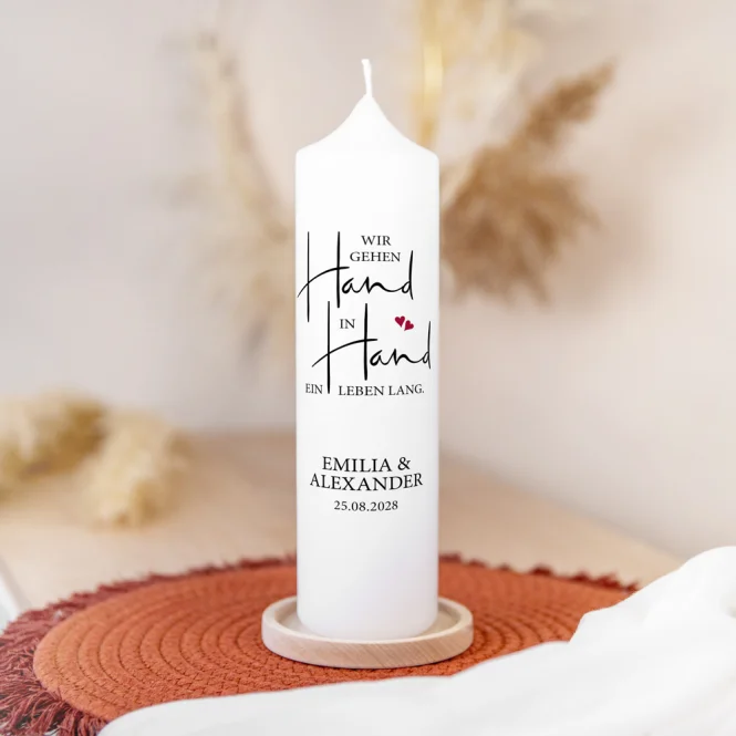 Hochzeitskerze Kalligrafie