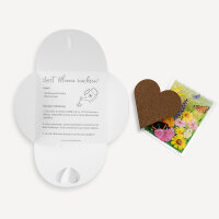 Gastgeschenk Anzuchtset Herz "Wildblumen" Blumenwiese Schön, dass Du da bist!