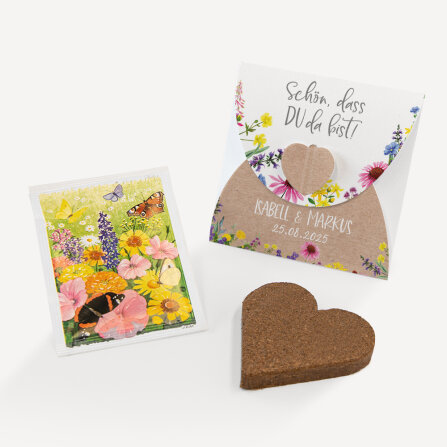 Gastgeschenk Anzuchtset Herz "Wildblumen"...