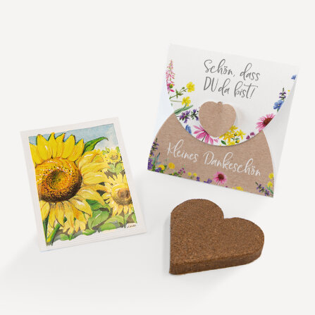 Gastgeschenk Anzuchtset Herz "Wildblumen"...
