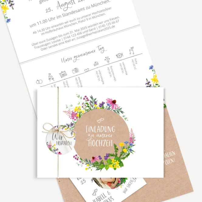 Hochzeitseinladung "Wildblumen"