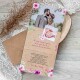 Danksagungskarte Hochzeit Blumen Aquarell Kraftpapier Look