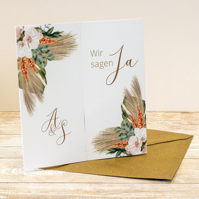 Hochzeitseinladung Boho Chic