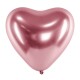 8 x Herzluftballons Glossy roségold 30 cm
