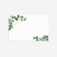 Tischkarte Eukalyptus Geometrie Muster / ohne Namen