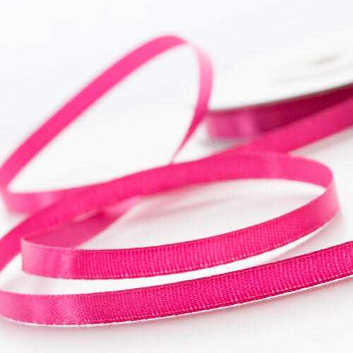 Satinband pink 6 mm 25 Meter Rolle