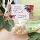 Gastgeschenk Tüte transparent mit Etikett "Vintage rote Blumen"