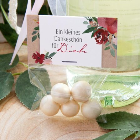 Gastgeschenk Tüte transparent mit Etikett...