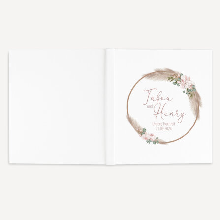 Gästebuch Hochzeit zum Ausfüllen "Boho Pampas"