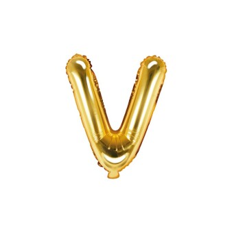 Folienballon Buchstabe V gold