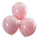 Konfetti Ballons rosa 3 Stück