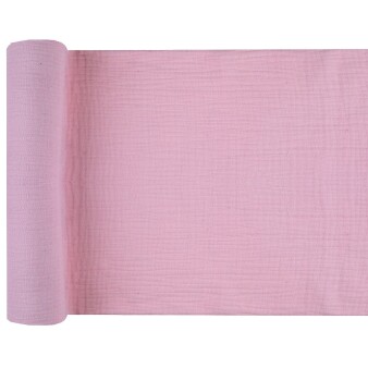 Tischläufer Baumwolle rosa 26 cm x 3 m