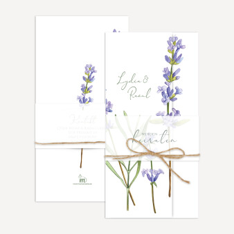 Hochzeitseinladung Lavendel