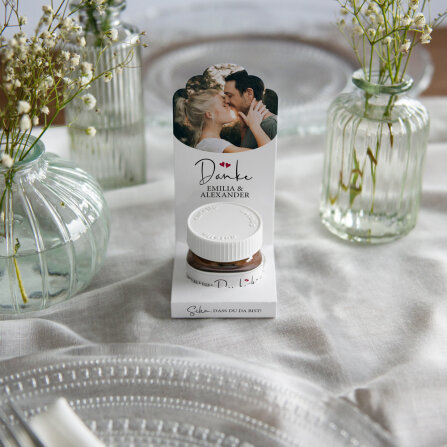 Gastgeschenk Verpackung "Kalligrafie" inkl. Foto online gestalten